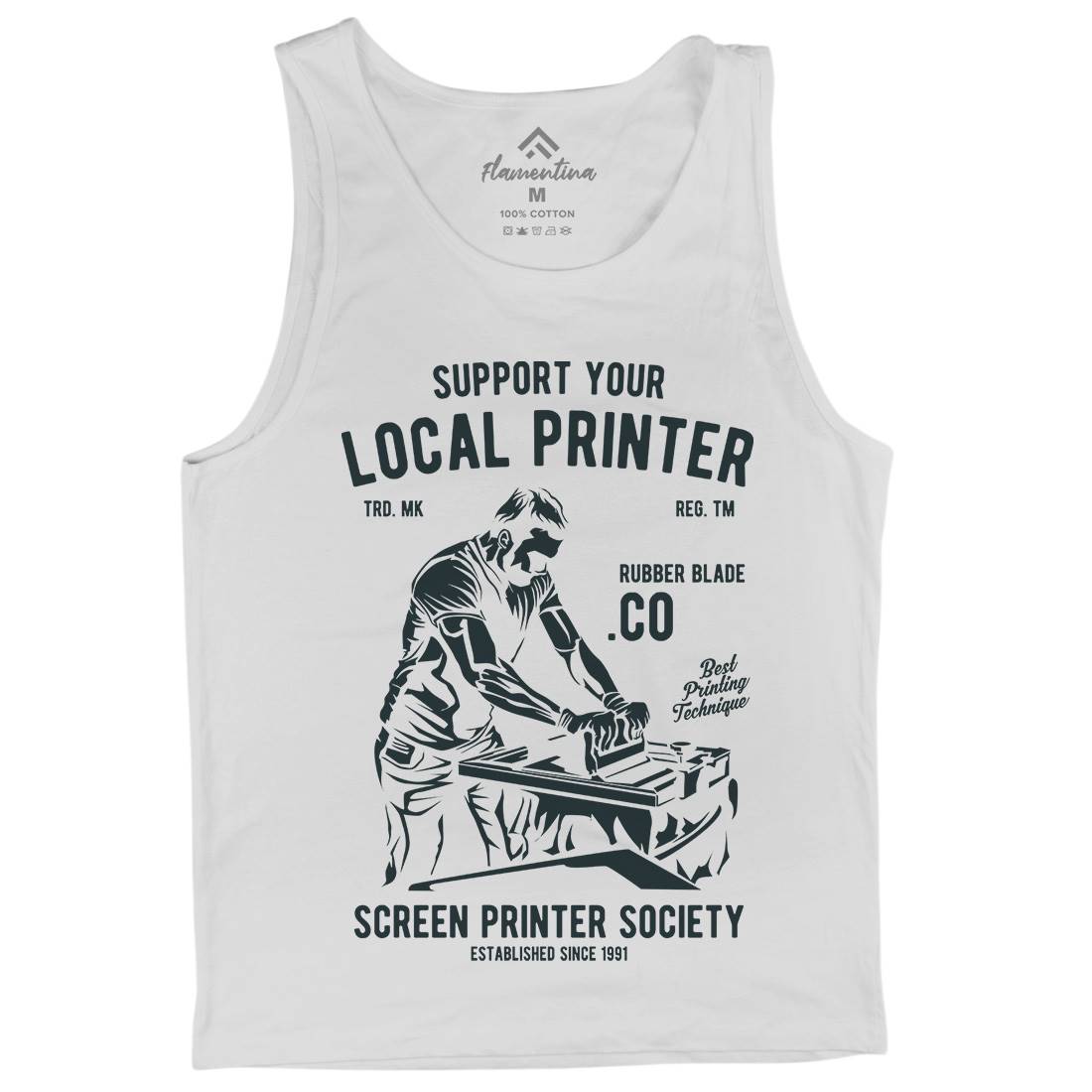 Local Printer Mens Tank Top Vest Work A709