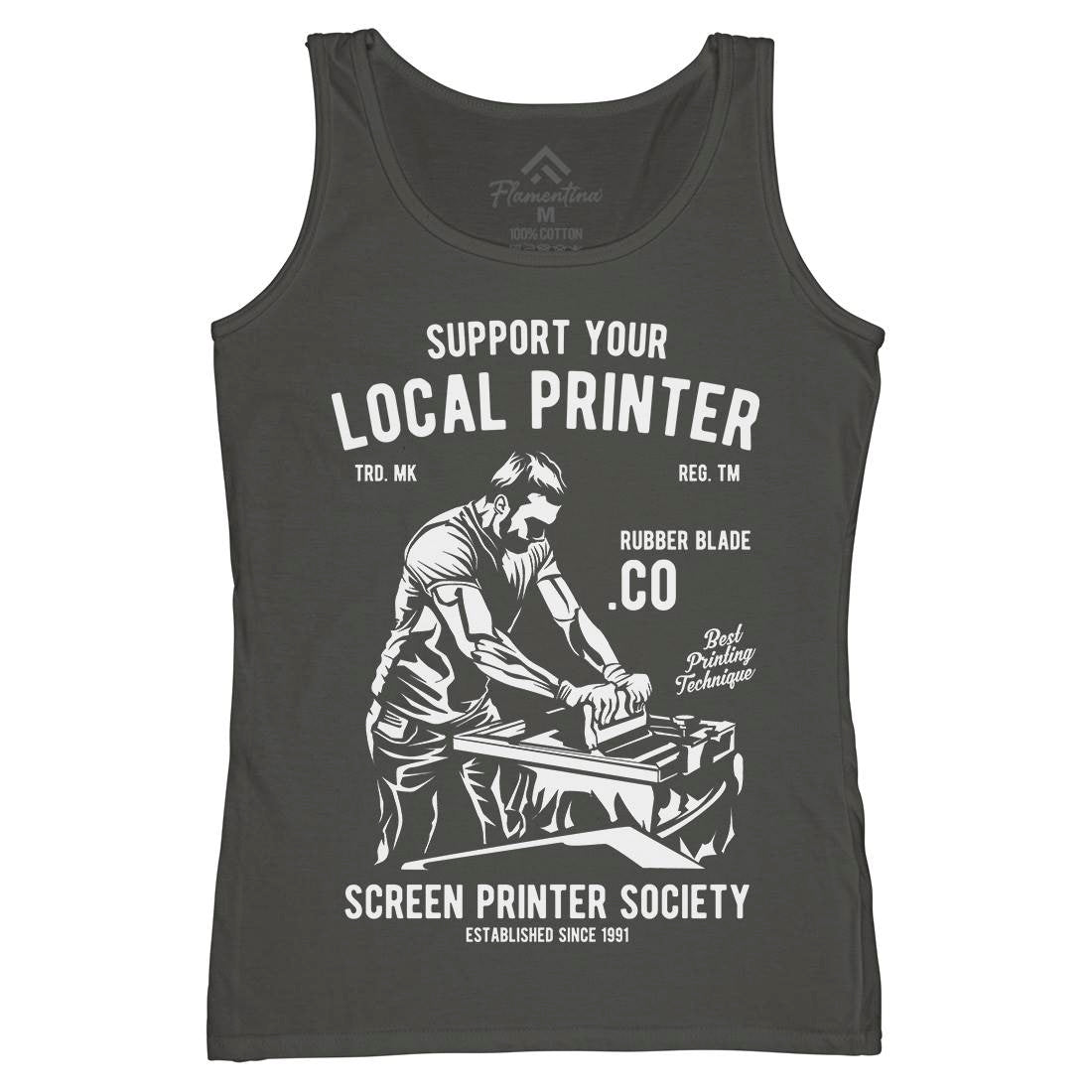 Local Printer Womens Organic Tank Top Vest Work A709