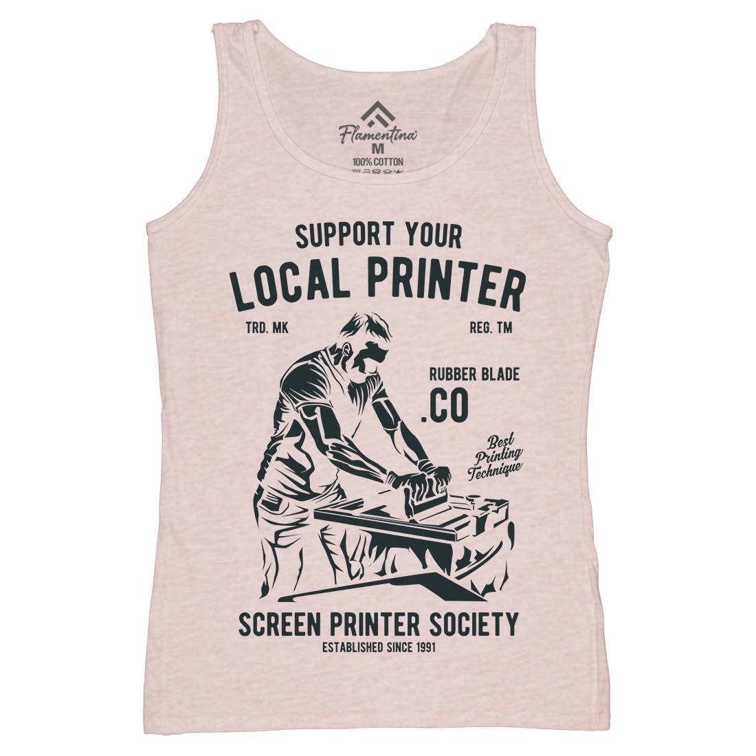Local Printer Womens Organic Tank Top Vest Work A709