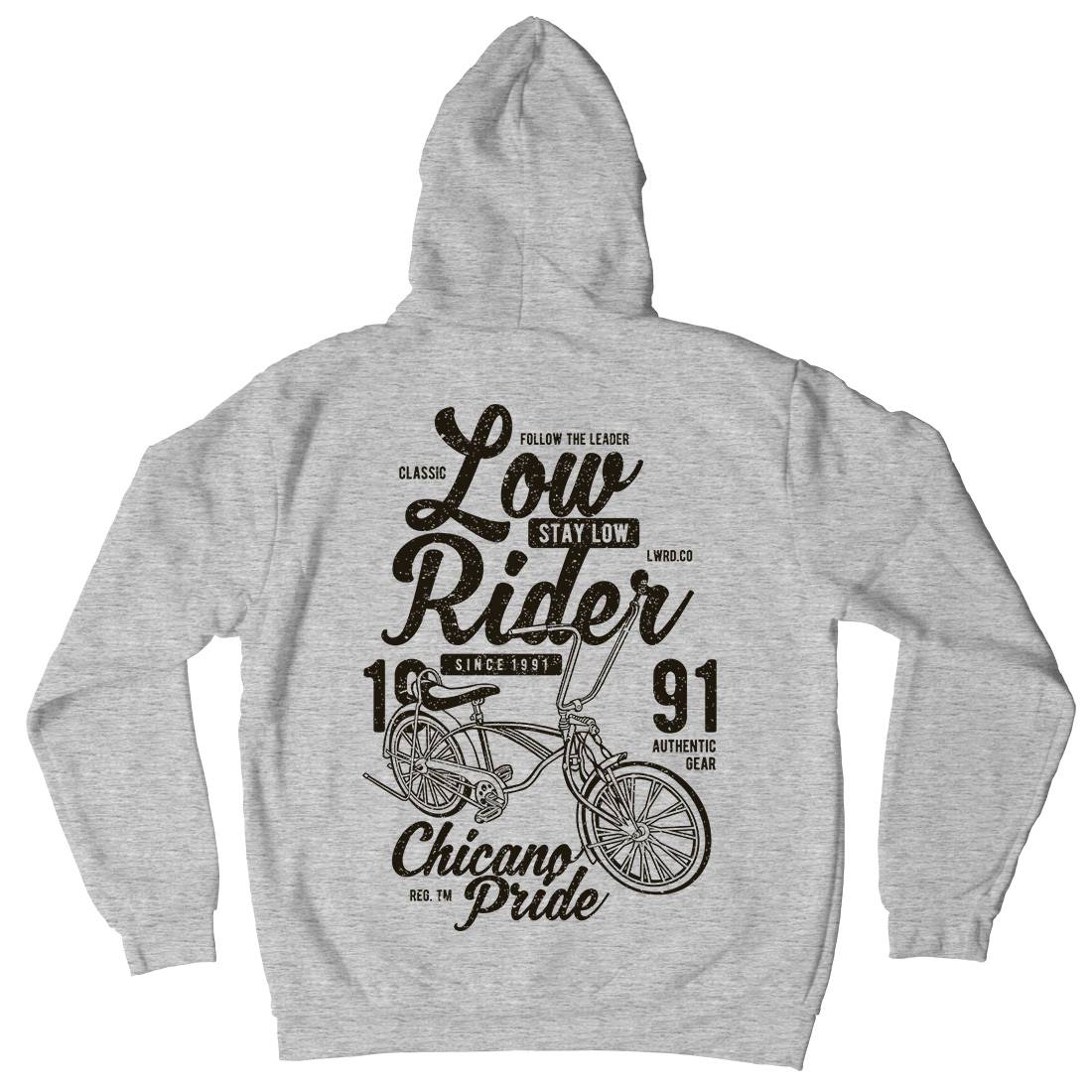 Low Rider Mens Hoodie With Pocket Bikes A710