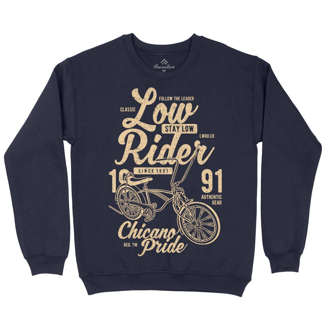 Low Rider Mens Crew Neck Sweatshirt Bikes A710