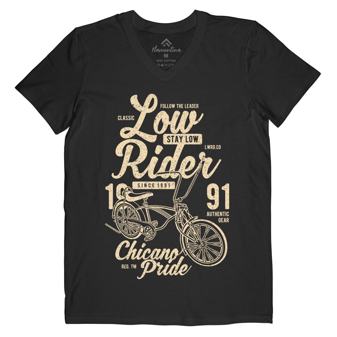 Low Rider Mens V-Neck T-Shirt Bikes A710