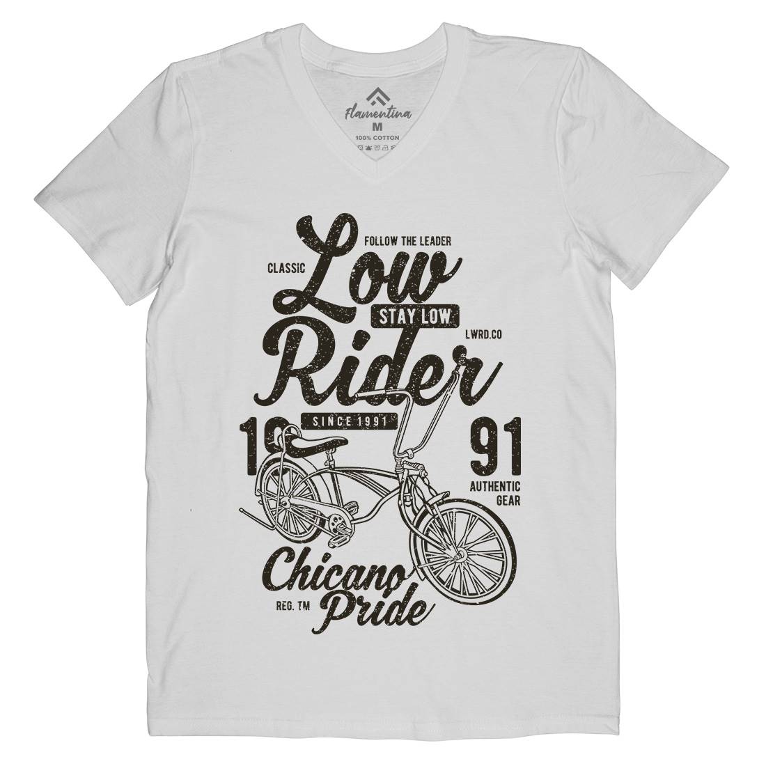 Low Rider Mens V-Neck T-Shirt Bikes A710