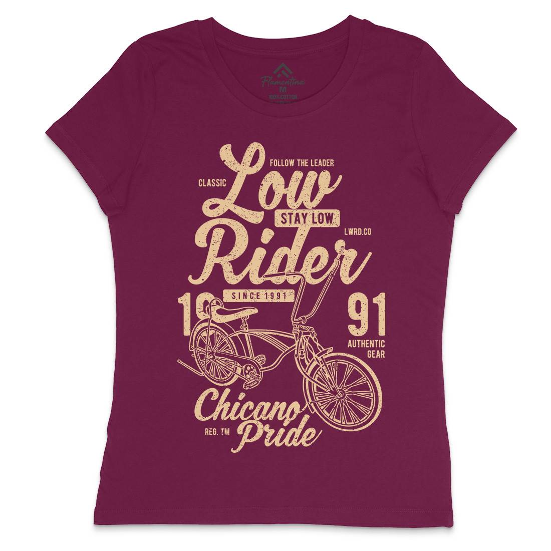 Low Rider Womens Crew Neck T-Shirt Bikes A710