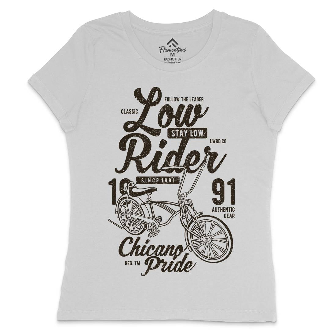 Low Rider Womens Crew Neck T-Shirt Bikes A710