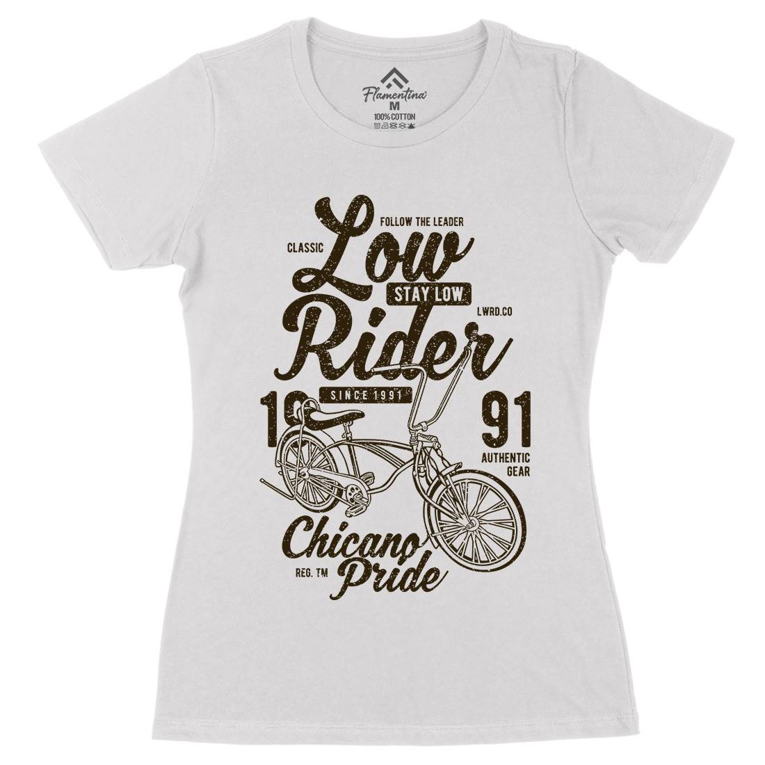 Low Rider Womens Organic Crew Neck T-Shirt Bikes A710