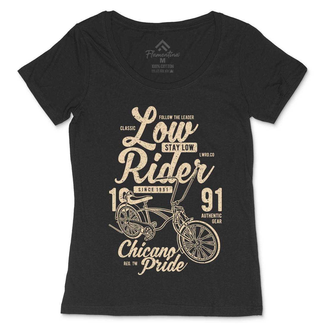 Low Rider Womens Scoop Neck T-Shirt Bikes A710