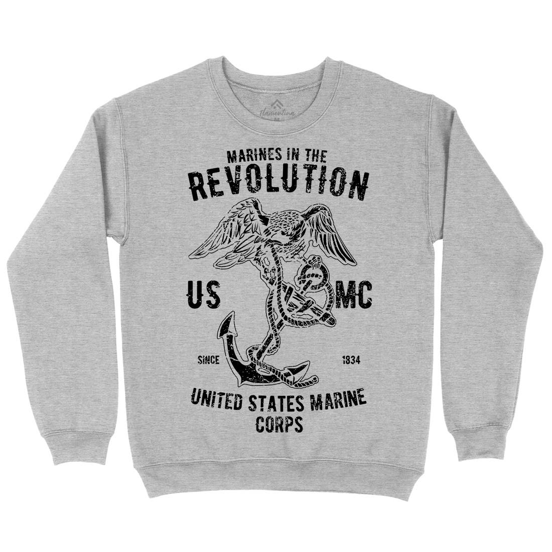 Marines Revolution Mens Crew Neck Sweatshirt Army A712