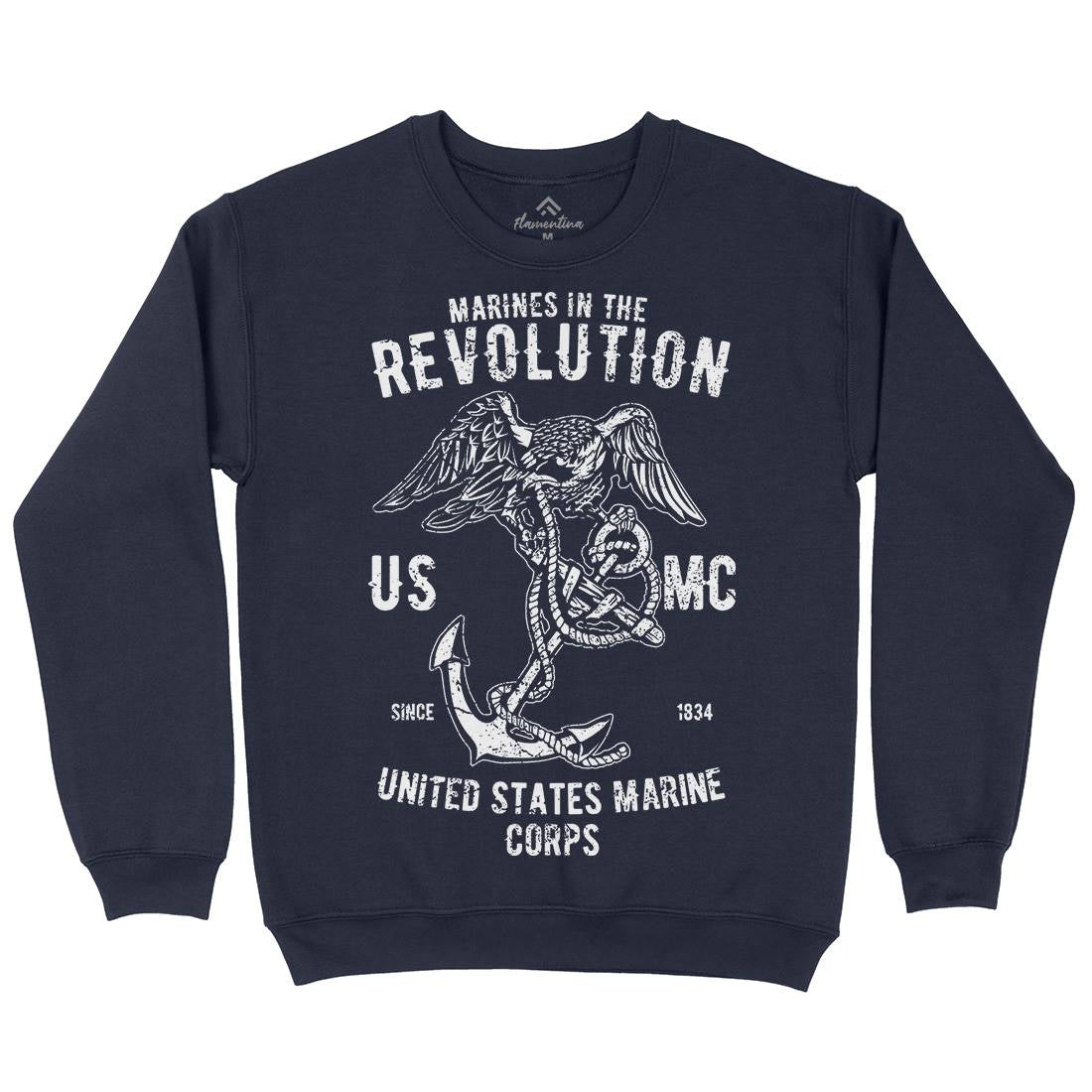 Marines Revolution Mens Crew Neck Sweatshirt Army A712
