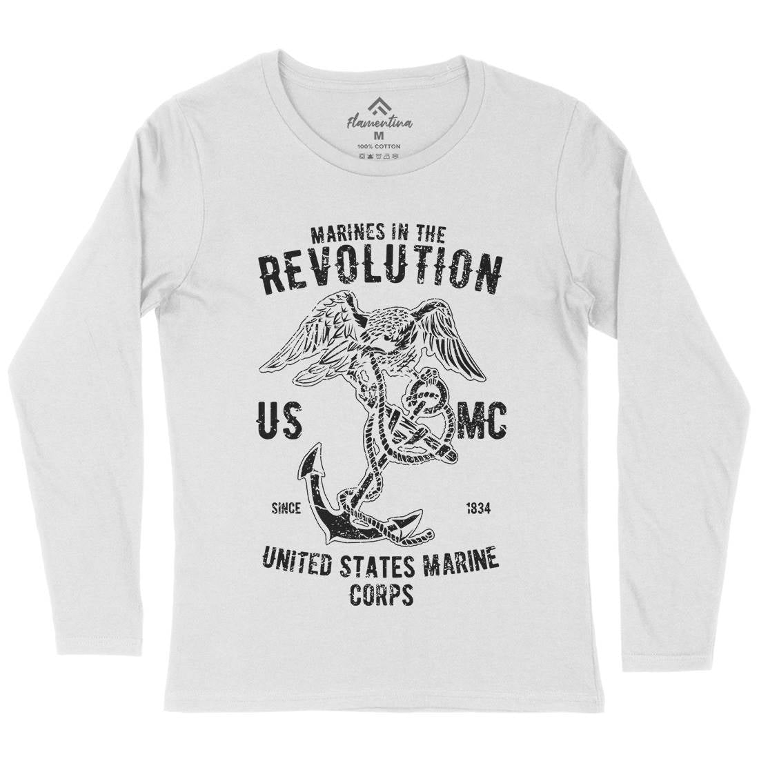 Marines Revolution Womens Long Sleeve T-Shirt Army A712