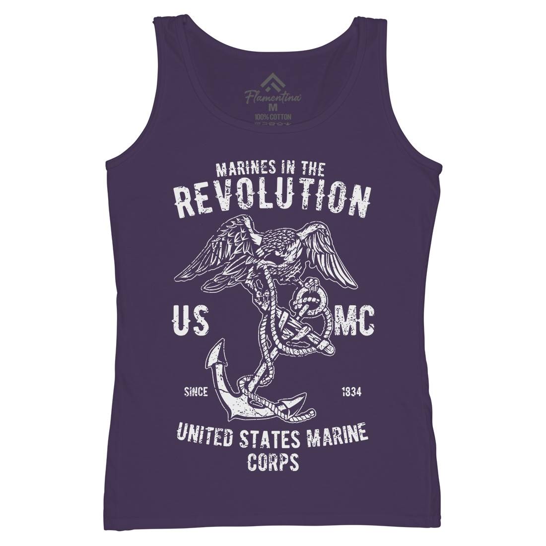 Marines Revolution Womens Organic Tank Top Vest Army A712