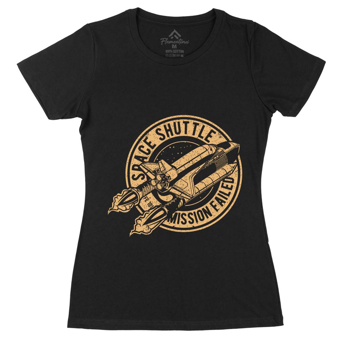 Mission Failed Womens Organic Crew Neck T-Shirt Space A713