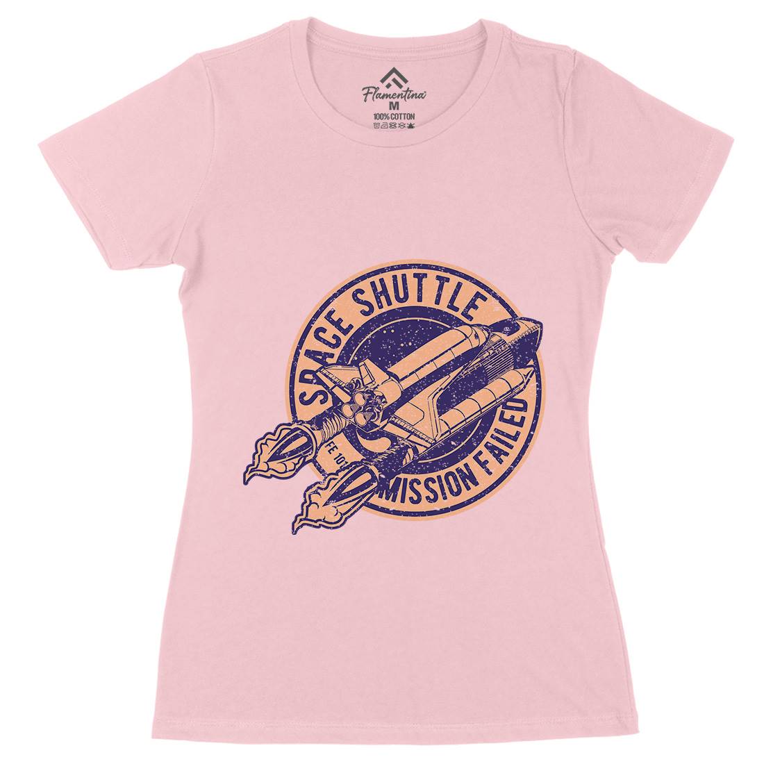 Mission Failed Womens Organic Crew Neck T-Shirt Space A713
