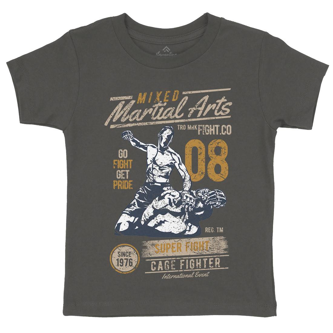 Mixed Martial Arts Kids Organic Crew Neck T-Shirt Sport A714