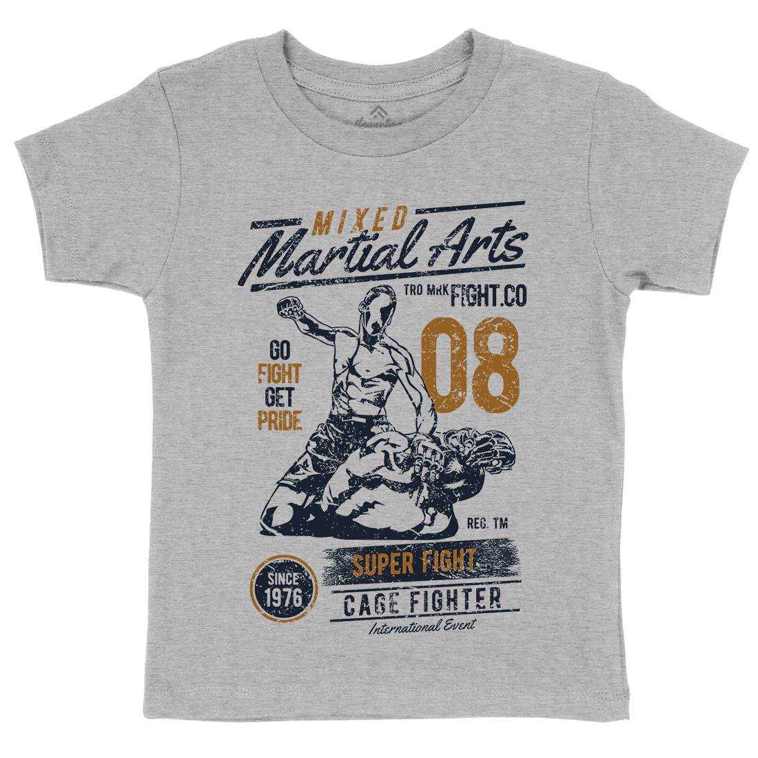 Mixed Martial Arts Kids Organic Crew Neck T-Shirt Sport A714