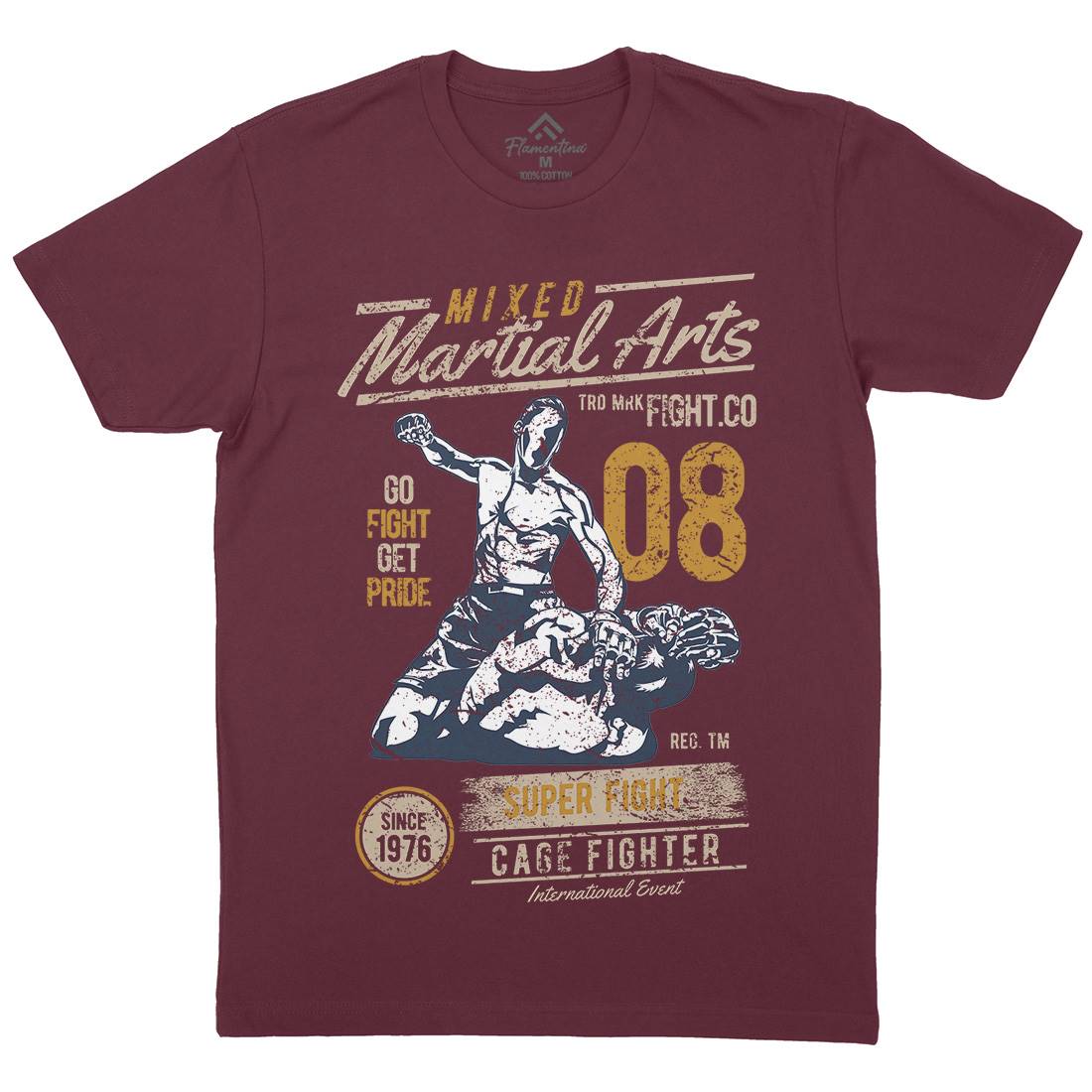 Mixed Martial Arts Mens Organic Crew Neck T-Shirt Sport A714