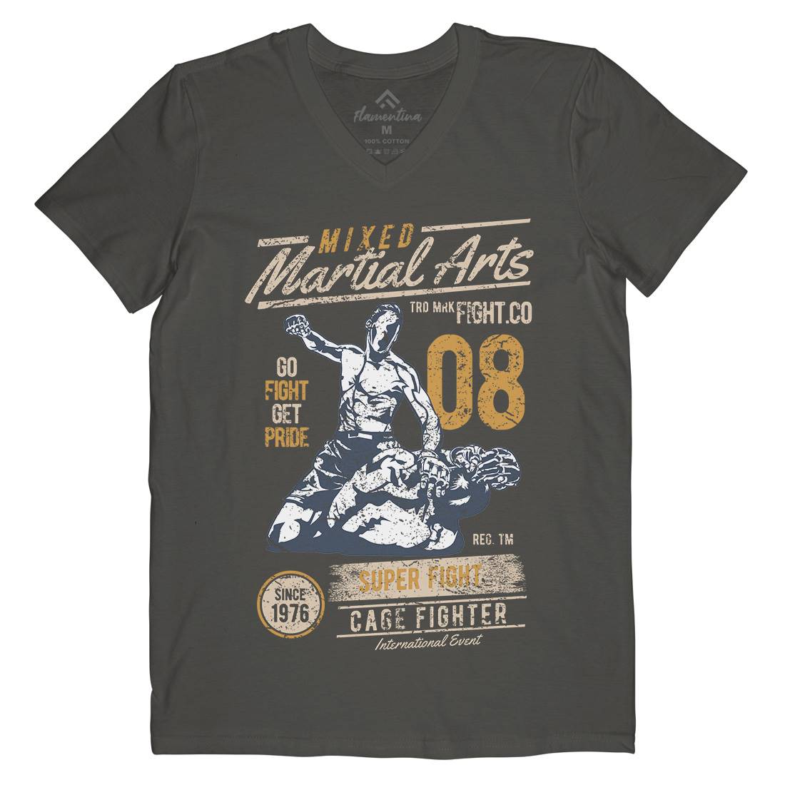 Mixed Martial Arts Mens V-Neck T-Shirt Sport A714