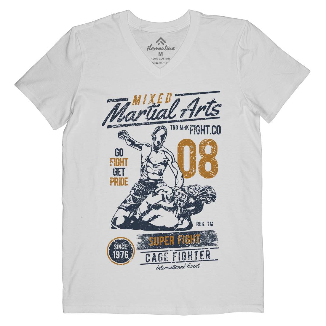 Mixed Martial Arts Mens Organic V-Neck T-Shirt Sport A714
