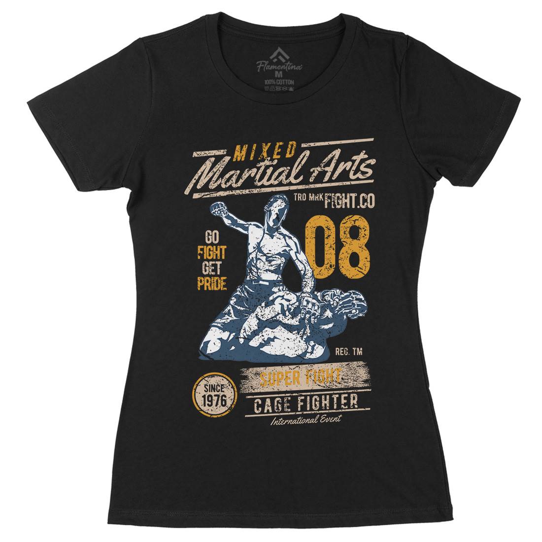 Mixed Martial Arts Womens Organic Crew Neck T-Shirt Sport A714