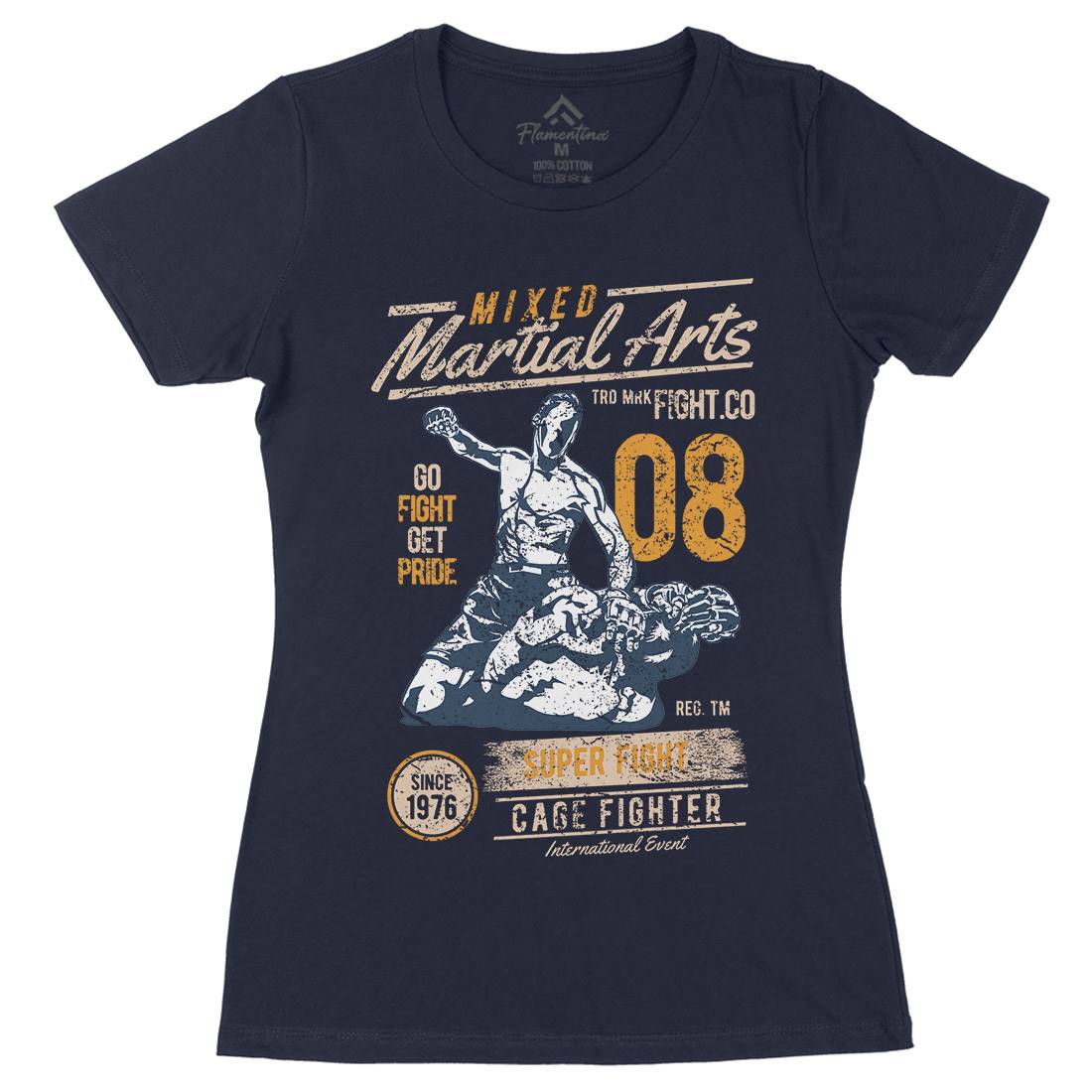 Mixed Martial Arts Womens Organic Crew Neck T-Shirt Sport A714