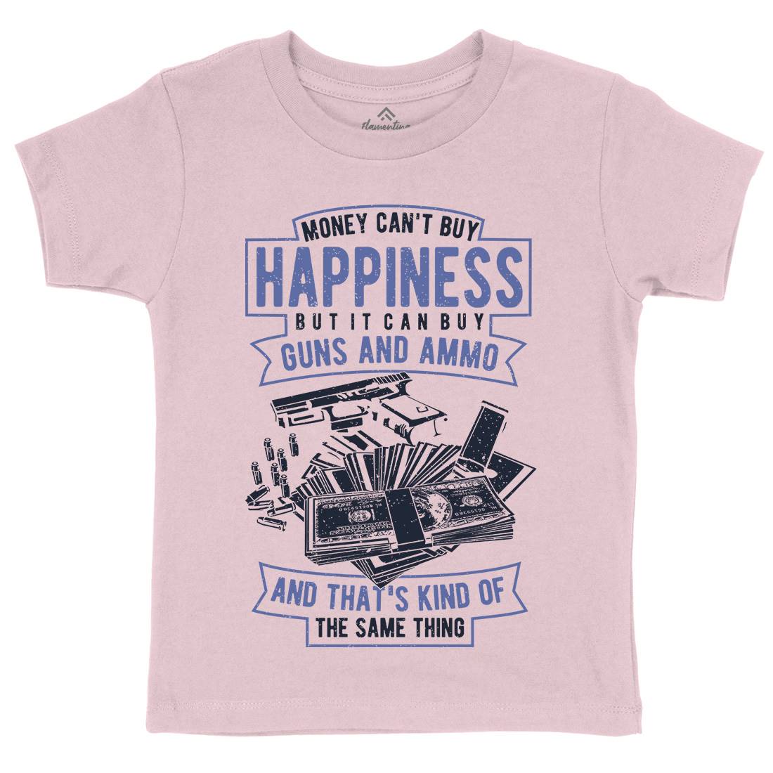 Money Can&#39;t Buy Happiness Kids Crew Neck T-Shirt Quotes A715