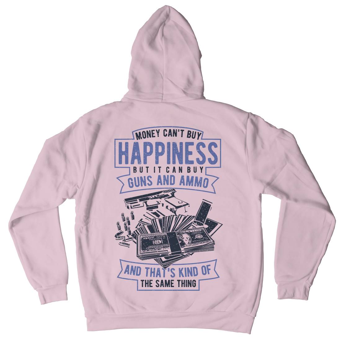 Money Can&#39;t Buy Happiness Kids Crew Neck Hoodie Quotes A715