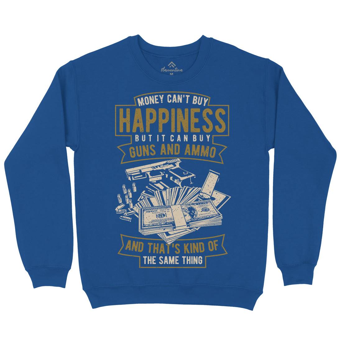 Money Can&#39;t Buy Happiness Kids Crew Neck Sweatshirt Quotes A715