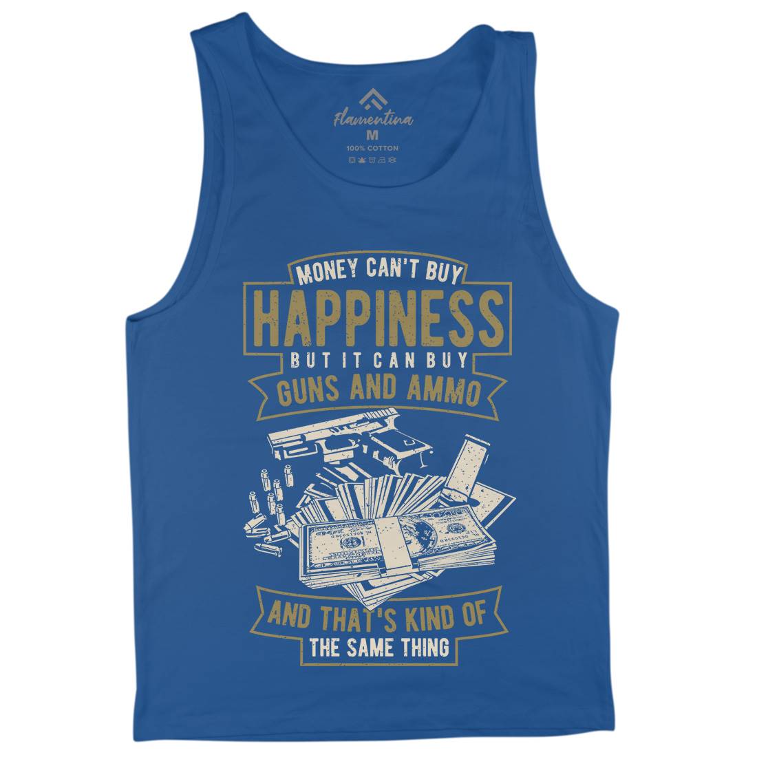 Money Can&#39;t Buy Happiness Mens Tank Top Vest Quotes A715
