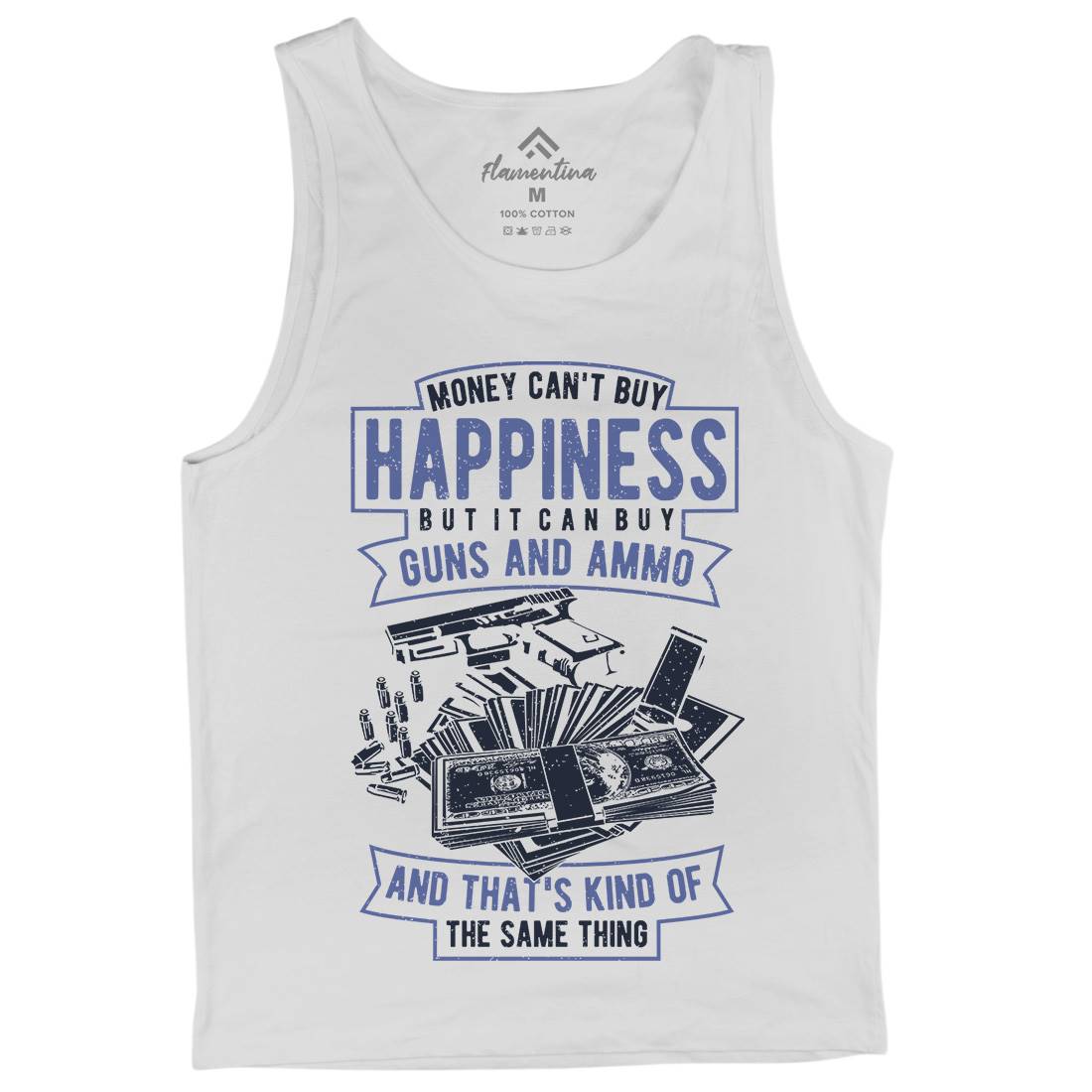 Money Can&#39;t Buy Happiness Mens Tank Top Vest Quotes A715