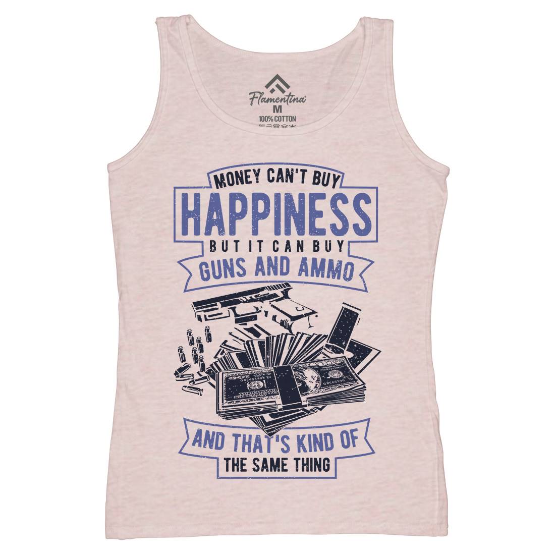 Money Can&#39;t Buy Happiness Womens Organic Tank Top Vest Quotes A715