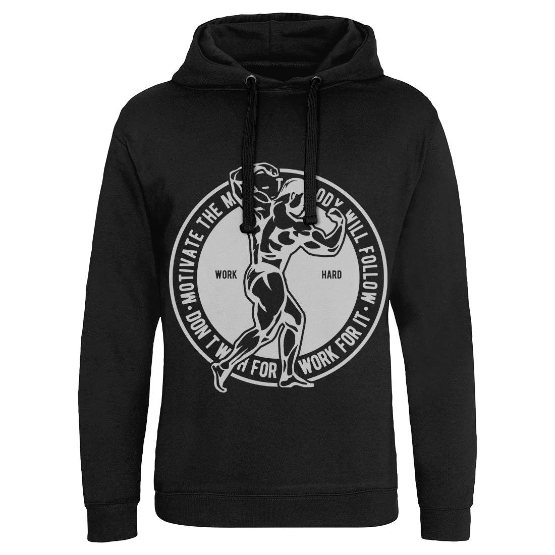Motivate The Mind Mens Hoodie Without Pocket Gym A716