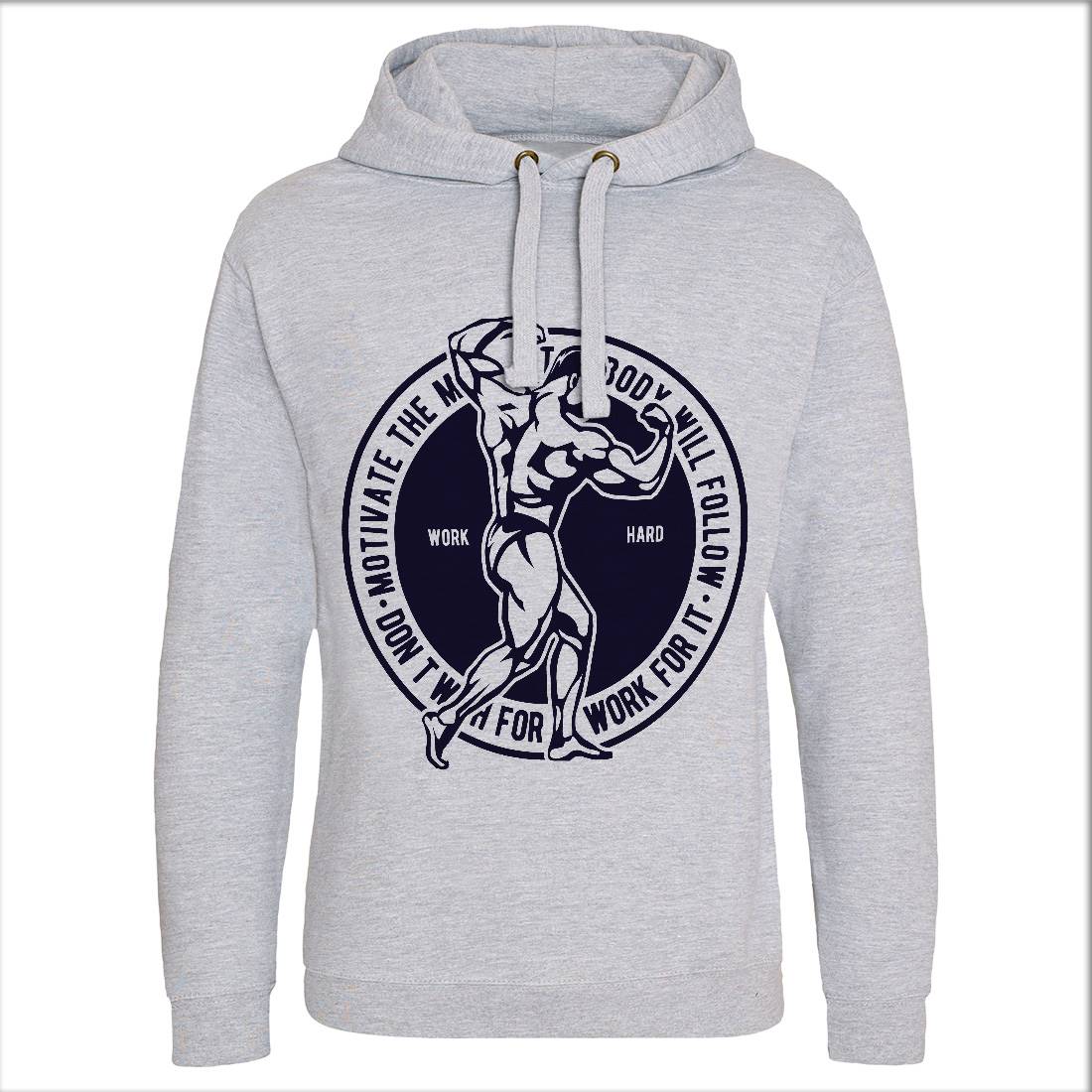 Motivate The Mind Mens Hoodie Without Pocket Gym A716