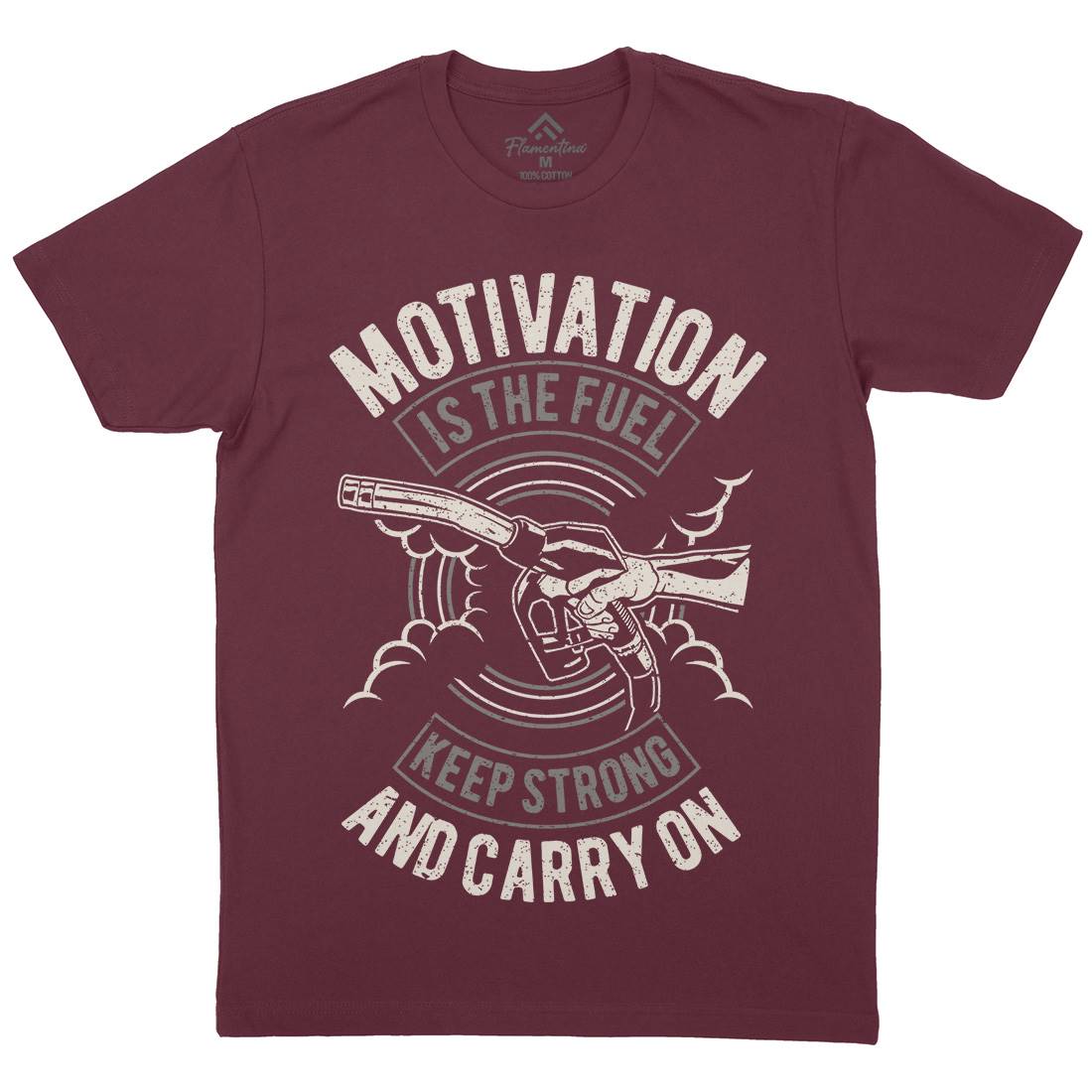 Motivation Is The Fuel Mens Crew Neck T-Shirt Gym A717
