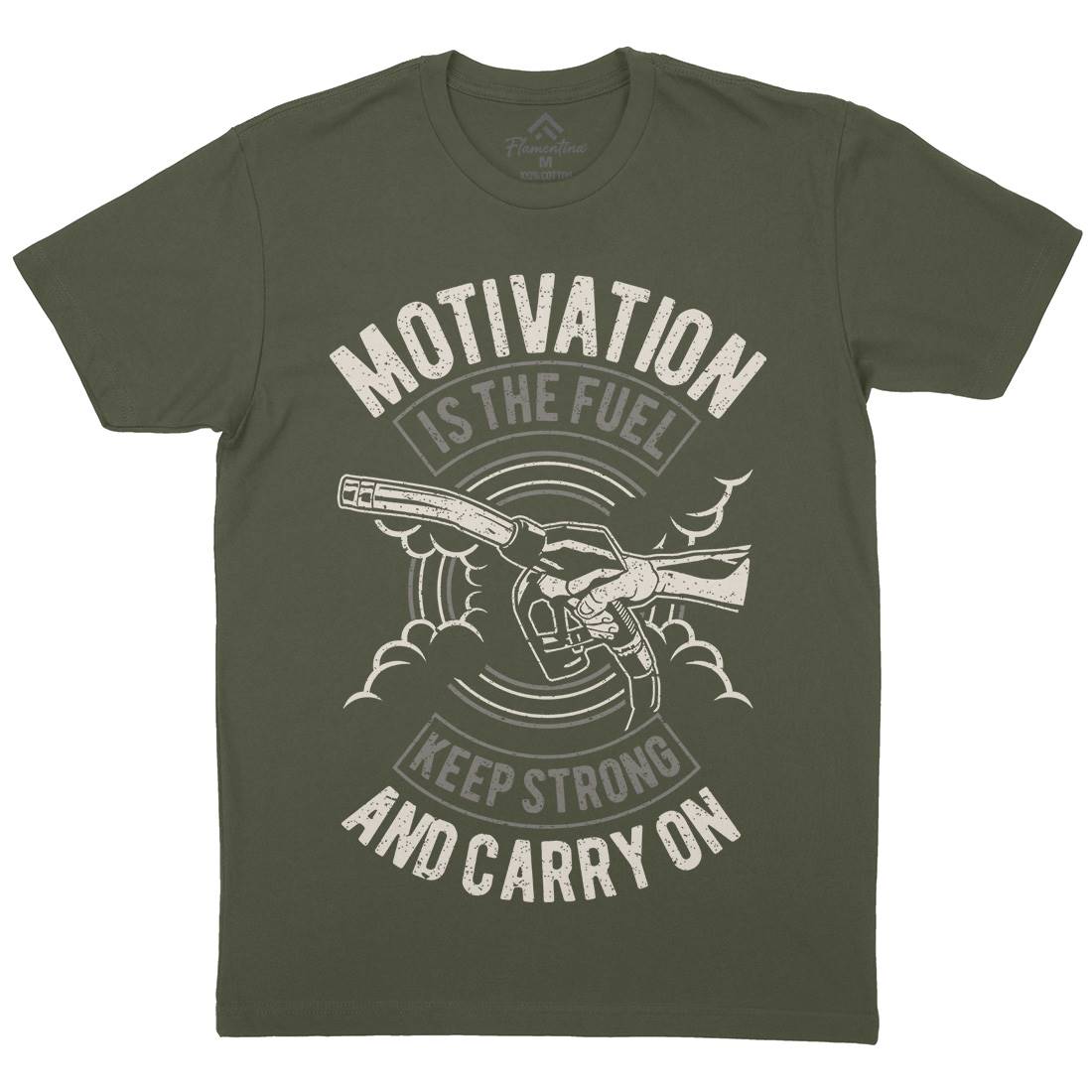 Motivation Is The Fuel Mens Crew Neck T-Shirt Gym A717