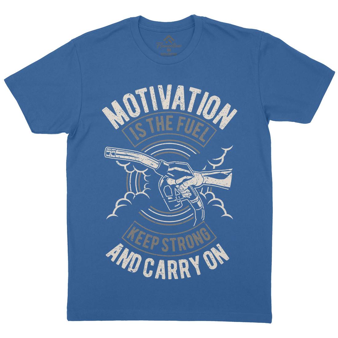 Motivation Is The Fuel Mens Organic Crew Neck T-Shirt Gym A717