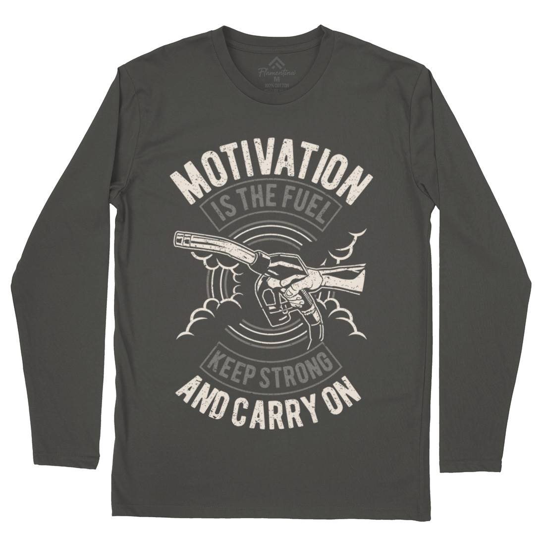 Motivation Is The Fuel Mens Long Sleeve T-Shirt Gym A717