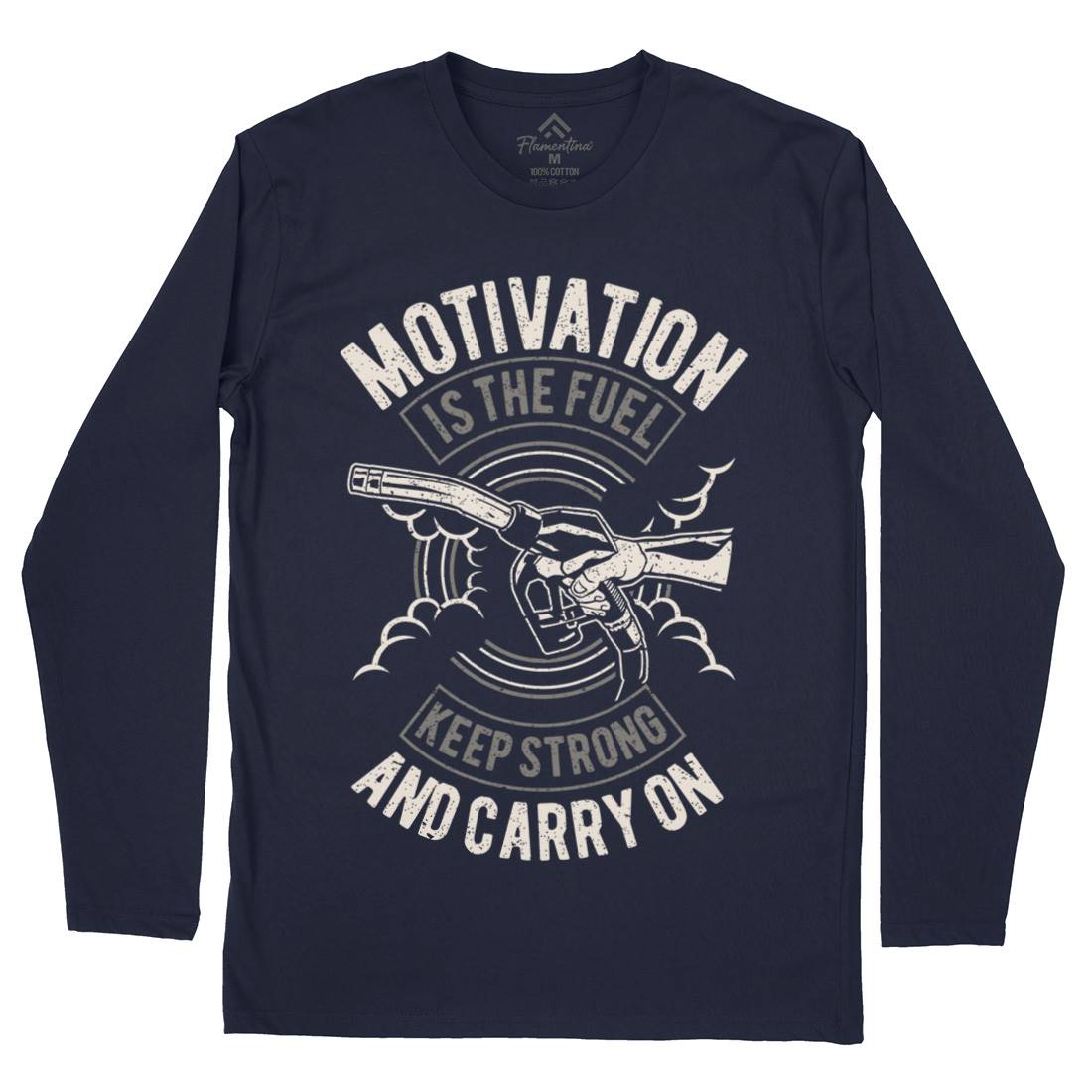 Motivation Is The Fuel Mens Long Sleeve T-Shirt Gym A717