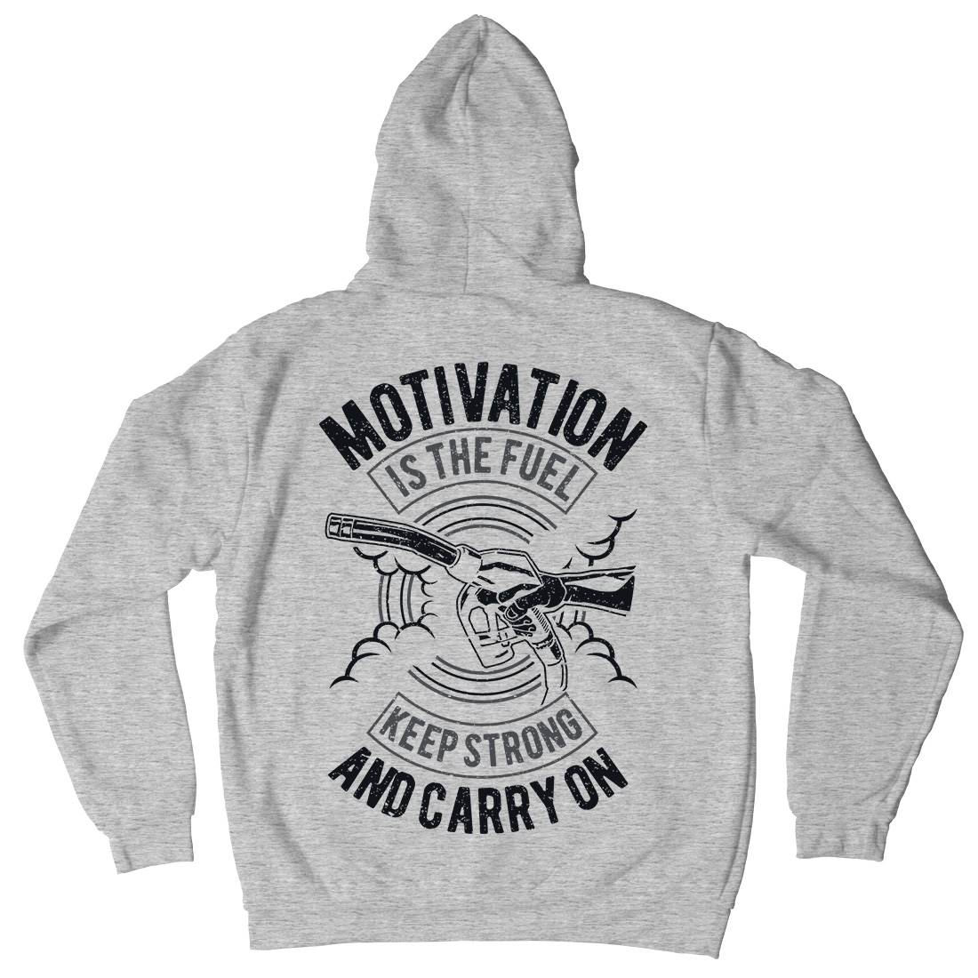 Motivation Is The Fuel Mens Hoodie With Pocket Gym A717