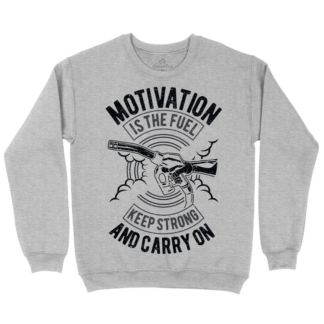 Motivation Is The Fuel Mens Crew Neck Sweatshirt Gym A717