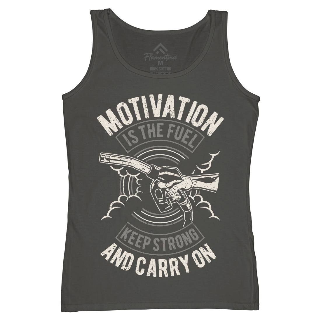 Motivation Is The Fuel Womens Organic Tank Top Vest Gym A717