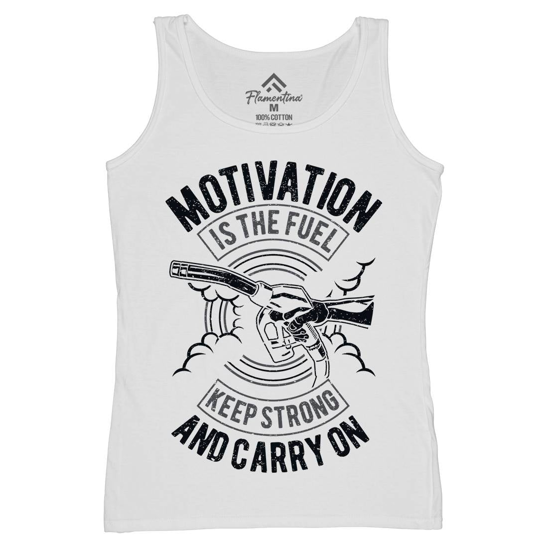 Motivation Is The Fuel Womens Organic Tank Top Vest Gym A717