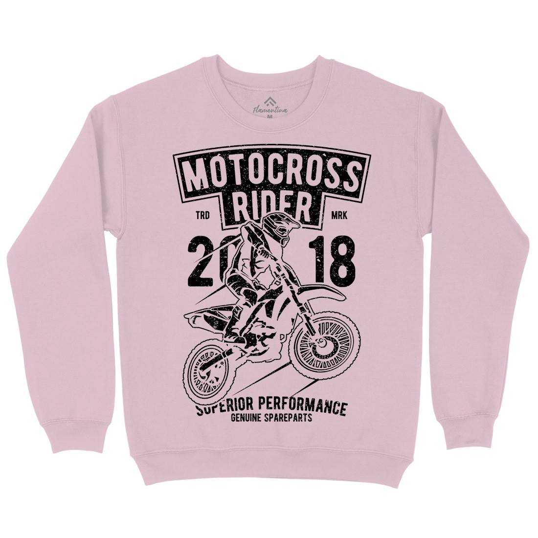 Motocross Rider Kids Crew Neck Sweatshirt Motorcycles A718