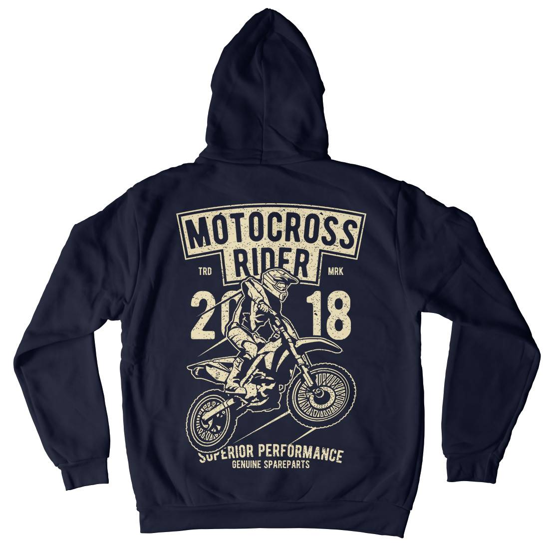 Motocross Rider Mens Hoodie With Pocket Motorcycles A718