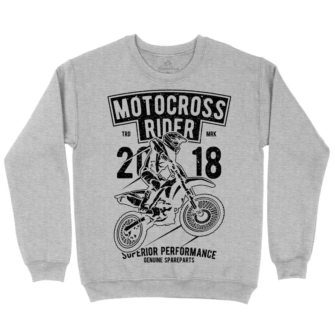 Motocross Rider Mens Crew Neck Sweatshirt Motorcycles A718