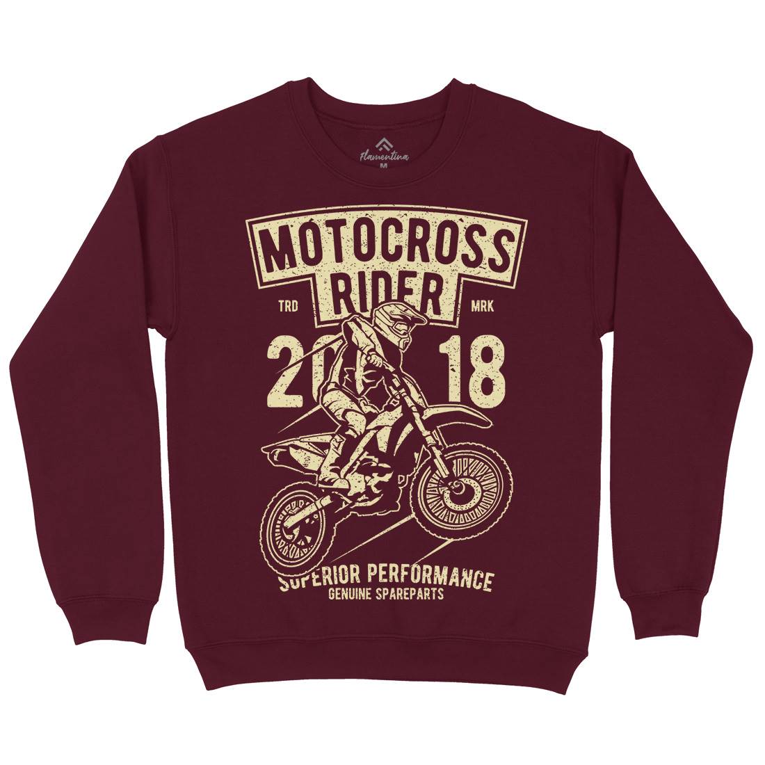Motocross Rider Mens Crew Neck Sweatshirt Motorcycles A718