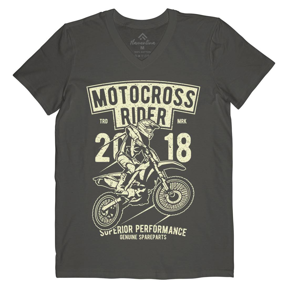 Motocross Rider Mens V-Neck T-Shirt Motorcycles A718