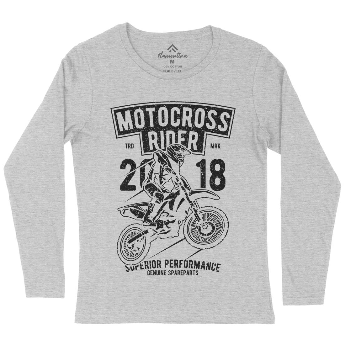 Motocross Rider Womens Long Sleeve T-Shirt Motorcycles A718