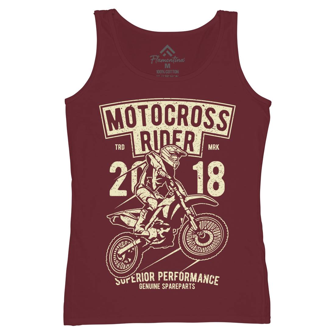 Motocross Rider Womens Organic Tank Top Vest Motorcycles A718
