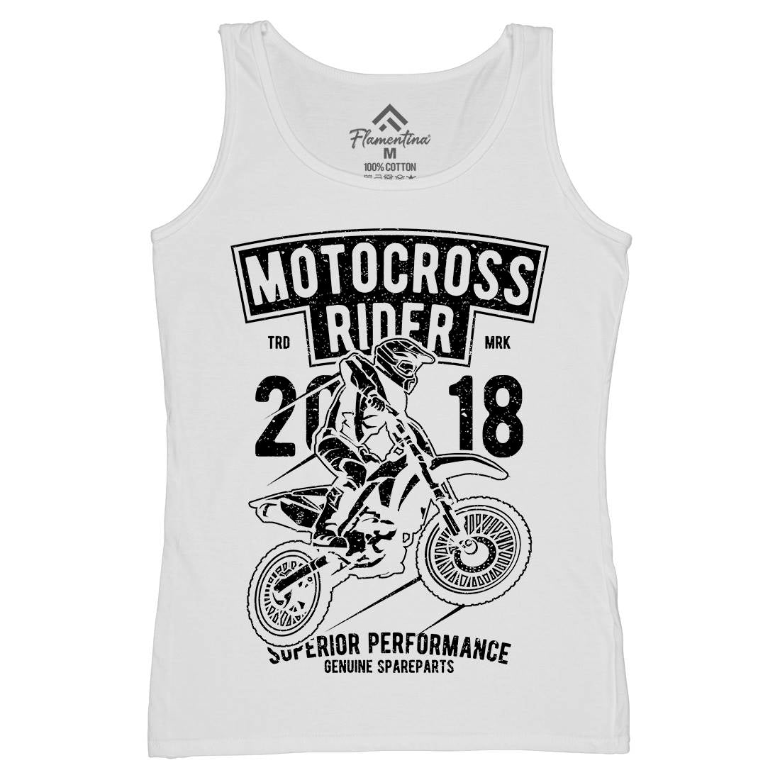 Motocross Rider Womens Organic Tank Top Vest Motorcycles A718