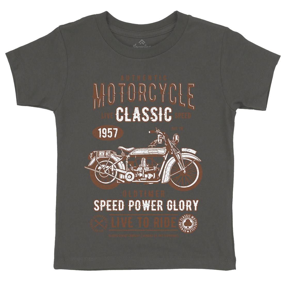 Classic Kids Crew Neck T-Shirt Motorcycles A719